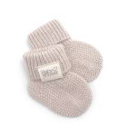 Chaussons bébé tricot Cashmere Coloris Nude - Taille 0 à 1 mois