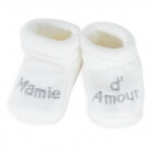 Chaussons mamie d'amour - Blanc