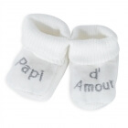 Chaussons papi d'amour - Blanc