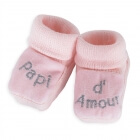 Chaussons papi d'amour - Rose