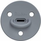 Sucette physiologique Choochoo extra-fine, 0-6 mois, Bleu Gris