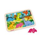 Puzzle en bois Chunky Dinosaures 7 pièces