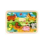 Puzzle en bois Chunky Animaux de la ferme 7 pièces