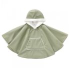 Poncho imperméable avec sherpa 12/24mois Vert sauge