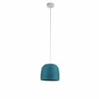 Abat jour Cloche Ø25 cm Bleu Canard avec suspension 80 cm