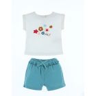 Cocon set t-shirt et short fleurs bio 3 mois