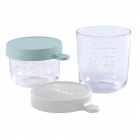 Lot de 2 pots de conservation verre 150 ml /250 ml light mist