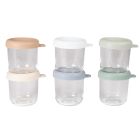 Lot de 6 pots de conservation bébé en verre 250 ml Natural color mix