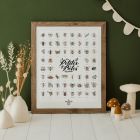 Coffret affiche à tamponner Les petites bêtes du jardin + porte affiche en bois