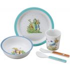 Coffret repas 5 pièces Pierre Lapin - Bleu