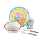 Coffret repas 5 pièces Peppa pig