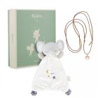 Coffret naissance doudou et collier Bola Elephant