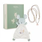 Coffret naissance doudou et collier Bola Souris