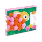 Coffret activités de collages de pompons Animaux et ronds pompons