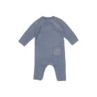 Grenouillère en tricot bleue 1 mois
