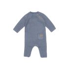 Grenouillère en tricot bleue 3 mois