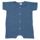 Combishort garçon en gaze pierre bleue - 18 mois