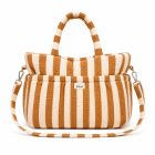 Sac à langer en double gaze Rayure Camel