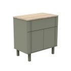 Commode 1 tiroir 2 portes  Eleonore kaki