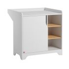 Commode avec plan à langer bois et blanc - Collection Leaf