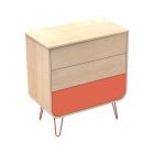 Commode pied fil Bambin Corail