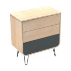 Commode pied fil Bambin Gris volcan