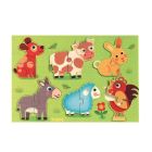 Puzzle en bois à encastrer pour enfant Coucou Cow
