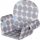 Coussin de chaise luxe Traveller, Nico et Mucki - Pois gris