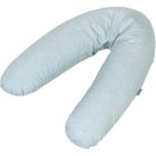Coussin de maternité et d'allaitement Jersey coton Vert d'eau / Etoiles