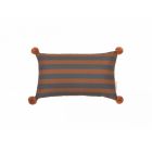Coussin rectangulaire Majestic Blue Brown Stripes