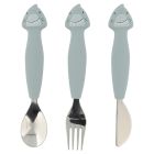 Lot de 3 couverts en silicone - Mr. Shark