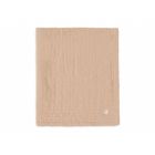 Couverture berceau 75x100 cm Gaze de coton Jacquard Biscuit