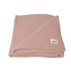 Couverture en double gaze de coton - Comme un bonbon vieux rose