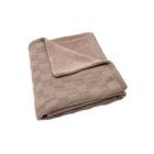 Couverture bébé chaude 100 x 150 cm Box Knit Velvet Milky Coffee