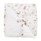 Couverture luxe microfibre avec fausse fourrure 70 x 100 cm Cosy Forest