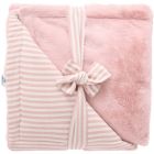 Couverture Luxe microfibre Soft Stripes vieux rose