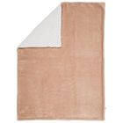 Couverture Bi-matière 75 x 100 cm - Noisette / écru