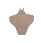 Couverture nomade portefeuille Bunny Cloudy Rib Milky Coffee
