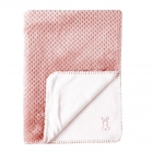 Couverture Velours 75 x100 cm Rose et blanc