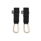 Lot de 2 crochets pour poussette Noir
