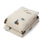 Lot de 2 langes 65x65 cm Friendship Sandy Mix