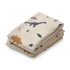 Lot de 2 langes 65x65 cm Dino Mix