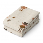 Lot de 2 langes 65x65 cm Doll et Sandy Mix