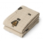 Lot de 2 langes 65x65 cm Superhero et Dune Mix