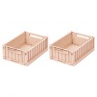 Lot de 2 boîtes de rangement Weston taille S Rose