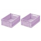 Lot de 2 boîtes de rangement Weston taille S Light Lavender