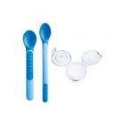 Lot de 2 cuillères thermosensibles bleu