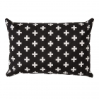 Coussin Noir  croix blanche 90 cm