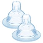 Lot de 2 tétines silicone débit 1