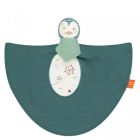 Doudou pingouin bleu céladon